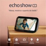 Echo Show 5 com Alexa: som mais potente, tela 5,5 e câmera integrada para sua casa inteligente.