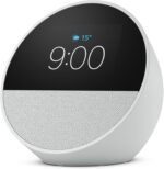Echo Spot com Alexa: despertador inteligente branco com som vibrante e acesso antecipado à Alexa+ - Imagem 2