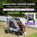 EchoSmile Carrinho de bebê extra grande para cães, resistente e dobrável, com 4 rodas todo-o-terreno e capacidade de 72 kg - Imagem 2