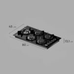Electrolux Cooktop 5 Bocas KE5GW Bivolt com Mesa de Vidro, ChamaPrecisa e Grade em Ferro Fundido para cozinhar com eficiência. - Imagem 2