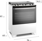 Electrolux Fogão 5 bocas Electrolux Branco Efficient Mesa Inox, PerfectCook e VaporBake® (FE5IW) Bivolt - Imagem 2