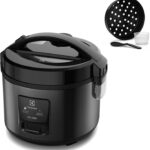 Electrolux Panela Elétrica vapor arroz capacidade 2L 6 Xícaras 2 em 1 timer panela removivel antiaderente tampa com visor transparente ERC10 inox 220v por Rita Lobo