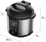 Electrolux Panela pressão elétrica Electrolux digital capacidade 6L silenciosa segura 10 travas segurança 15 receitas pré-programadas 3 níveis pressão PCC20 inox preto 127v por Rita Lobo - Imagem 2