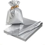 Embalagem Saco Para Presente Metalizado 45x60cm Kit 50 Unid: brilho profissional, resistência e visual elegante para valorizar seus presentes.