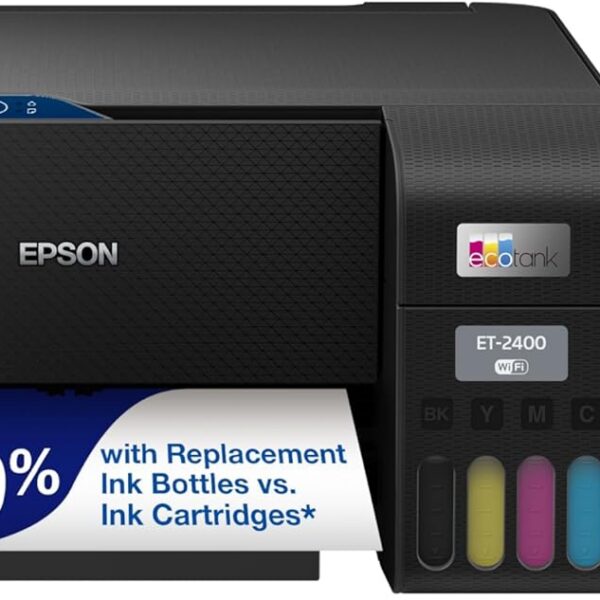 Epson EcoTank ET-2400 Impressora Supertank colorida sem cartucho sem cartucho com digitalização e cópia – Impressão doméstica fácil e diária
