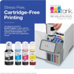 Epson EcoTank ET-3950 Impressora supertank colorida sem fio com até 3 anos de tinta, tanques recarregáveis, perfeita para escritório em casa, 18 PPM, tela colorida de 6 cm, alimentador automático de - Imagem 2