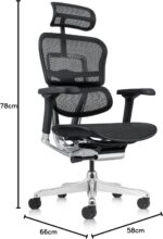Ergohuman Elite 2: cadeira ergonômica preta com conforto superior, ajuste completo e apoio ideal para longas jornadas. - Imagem 2