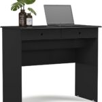 Escrivaninha Bancada para Notebook com 2 Gavetas: ideal para home office, estudo e organização no quarto.