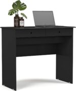 Escrivaninha Bancada para Notebook com 2 Gavetas: ideal para home office, estudo e organização no quarto.
