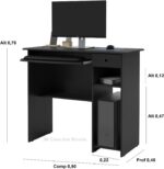 Escrivaninha Computador X Estudo Home Office Mesa preta compacta, ideal para organizar seu espaço com praticidade e estilo. - Imagem 2