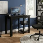 Escrivaninha Estilo Industrial com 2 Prateleiras: compacta, funcional e ideal para home office com organização e estilo. - Imagem 2