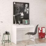 Escrivaninha Tijuca Branco Politorno: funcional, compacta e com 2 gavetas para organizar seu home office com estilo. - Imagem 2