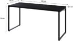 Escrivaninha Trevalla Kuadra Industrial 150cm Preto Ônix: ampla, elegante e ideal para seu escritório ou home office. - Imagem 2