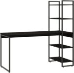 Escrivaninha com Estante Alta Dynamica: 4 prateleiras e amplo espaço para organizar seu home office com estilo.
