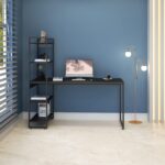 Escrivaninha com Estante Alta Dynamica: 4 prateleiras e amplo espaço para organizar seu home office com estilo. - Imagem 2