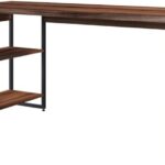 Escrivaninha com Estante Baixa Dynamica 1,50m: mais organização, 2 prateleiras e design preto para seu home office.