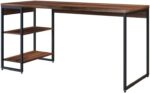 Escrivaninha com Estante Baixa Dynamica 1,50m: mais organização, 2 prateleiras e design preto para seu home office.