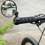 Espelho de bicicleta ajustável com visão ampla para mais segurança e controle no ciclismo