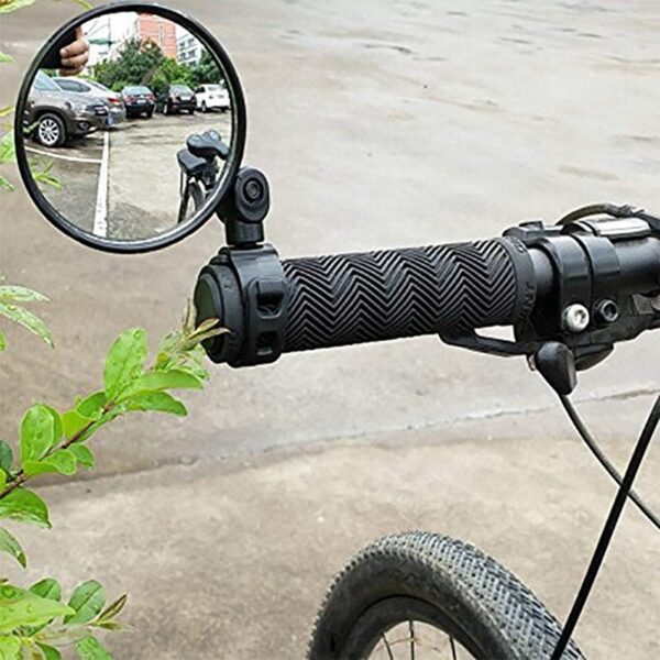Espelho de bicicleta ajustável com visão ampla para mais segurança e controle no ciclismo