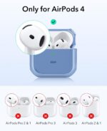 Estojo ESR para AirPods 4 com MagSafe, proteção contra quedas e cordão, azul Orbit Hybrid 2024 - Imagem 2