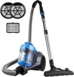 Eureka Whirlwind sem bolsa: leve, potente e ideal para carpetes e pisos duros com filtro lavável.