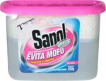 Evita Mofo Sanol Sec Baby 100 g: absorve a umidade e ajuda a proteger ambientes contra mofo.
