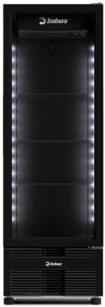 Expositor e Refrigerador Vertical VRS16 Imbera - All Black Inverter 485L Porta de Vidro 0ºC a +7ºC Bivolt Automático
