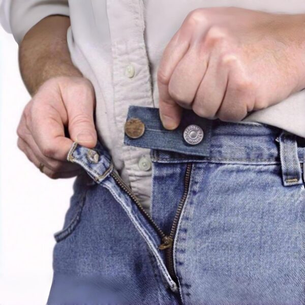Extensor de cintura jeans ajustável para calças: mais conforto e espaço extra sem trocar de roupa
