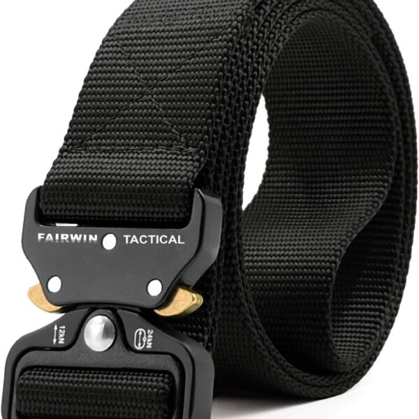 FAIRWIN Tactical Belt: cinto tático resistente com fivela de liberação rápida para trabalho e uso militar