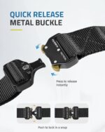 FAIRWIN Tactical Belt: cinto tático resistente com fivela de liberação rápida para trabalho e uso militar - Imagem 2