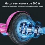 FINYQBET Hoverboard Elétrico com autobalanceamento, Bluetooth, LED e velocidade de 15km/h para crianças e adultos. - Imagem 2