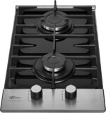 FISCHER COOKTOP À GÁS 2 BOCAS PLATINIUM MESA VIDRO PRETO 33795-92120 - Imagem 2