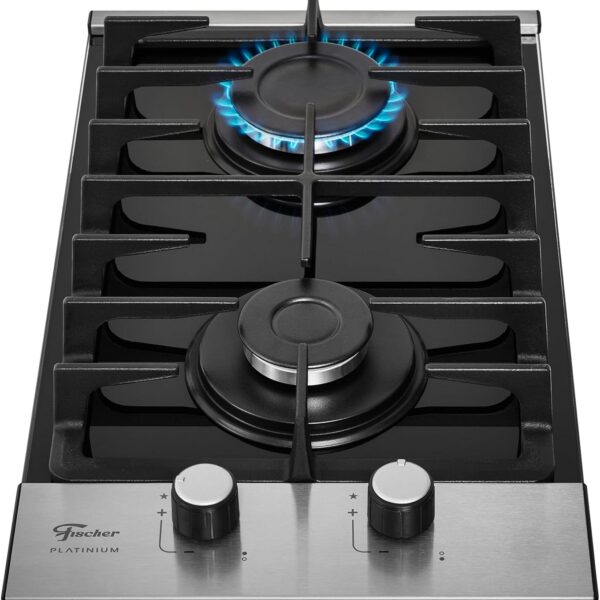 FISCHER COOKTOP À GÁS 2 BOCAS PLATINIUM MESA VIDRO PRETO 33795-92120