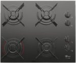 FISCHER COOKTOP À GÁS 4 BOCAS FIT LINE MESA VIDRO PRETO BIVOLT - 26342-57175
