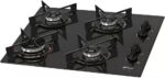 FISCHER COOKTOP À GÁS 4 BOCAS FIT LINE MESA VIDRO PRETO BIVOLT - 26342-57175 - Imagem 2