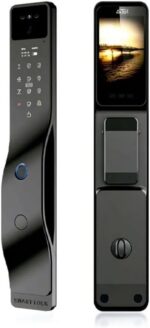 Fechadura Digital ALPHA-211 com reconhecimento facial, WiFi e App Tuya para segurança avançada sem chaves.