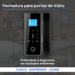 Fechadura Digital Biométrica WiFi para Porta de Vidro: segurança, acesso por app, digital, cartão e senha para sua residência.