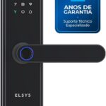 Fechadura Digital Elsys Blues com Wi-Fi, biometria e senha: mais segurança e praticidade na abertura.