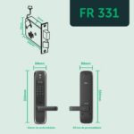 Fechadura Digital FR331 Preto Intelbras: acesso por digital, senha ou tag com fechamento automático e alta segurança. - Imagem 2