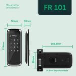 Fechadura Digital Intelbras FR 101 Preto: segurança prática com senha, teclado touch e travamento automático. - Imagem 2