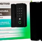 Fechadura Digital Positivo com biometria, senha e tag: mais segurança, praticidade e instalação fácil para sua casa.