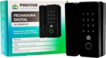 Fechadura Digital Positivo com biometria, senha e tag: mais segurança, praticidade e instalação fácil para sua casa.