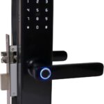 Fechadura Digital Primebras Rio Wi-Fi com biometria, app e automação inteligente para mais segurança e praticidade.