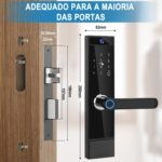 Fechadura Eletrônica Biométrica com Câmera Wi-Fi e Tuya App: segurança, acesso rápido e controle remoto inteligente. - Imagem 2