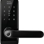 Fechadura Eletrônica SL205 com biometria, app e tag: segurança prática, Wi-Fi e até 100 usuários.
