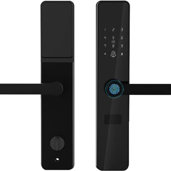 Fechadura Eletrônica com Wi-Fi e Biometria: segurança, praticidade e controle remoto para portas de 35 a 65mm.