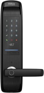 Fechadura Inteligente Intelbras MFV 7000 com senha, tag e biometria para mais segurança e praticidade na entrada.
