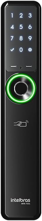 Fechadura Inteligente MFR 7001 Intelbras com biometria, senha e app para mais segurança e praticidade.