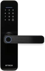 Fechadura Inteligente Steck Wi-Fi com biometria e maçaneta: mais segurança, controle de acesso e praticidade para sua casa ou escritório.