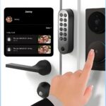 Fechadura Inteligente U200 Preta com Alexa, Google Home, Matter, impressão digital, NFC e bloqueio automático para sua casa inteligente. - Imagem 2